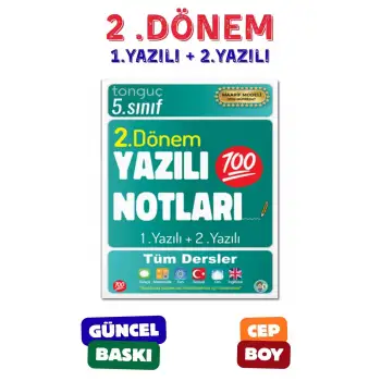 5. Sınıf Yazılı Notları 2. Dönem 1 ve 2. Yazılı - Tonguç Yayınları