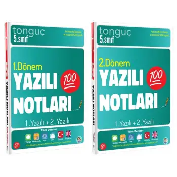 5. Sınıf Yazılı Notları  1. Dönem ve 2. Dönem 1 ve 2. Yazılı - Tonguç Yayınları