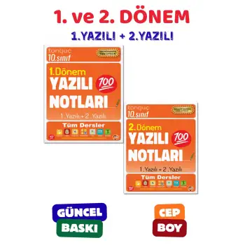 10. Sınıf Yazılı Notları 1. ve 2.  Dönem 1 ve 2. Yazılı - Tonguç Yayınları