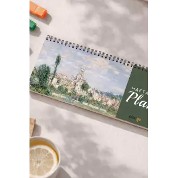 Tarihsiz Spiralli Haftalık Masaüstü Planlayıcı - KALE - 10x30 cm Plango