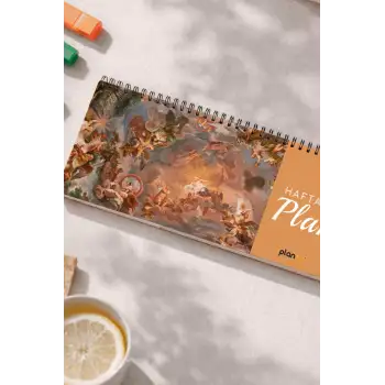 Tarihsiz Spiralli Haftalık Masaüstü Planlayıcı - TABLO - 10x30 cm Plango