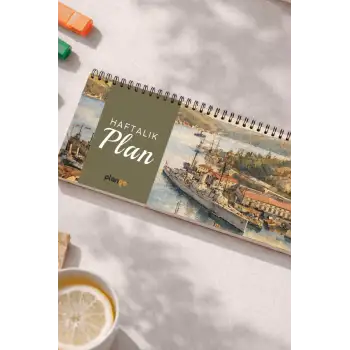 Tarihsiz Spiralli Haftalık Masaüstü Planlayıcı - İSTANBUL - 10x30 cm Plango