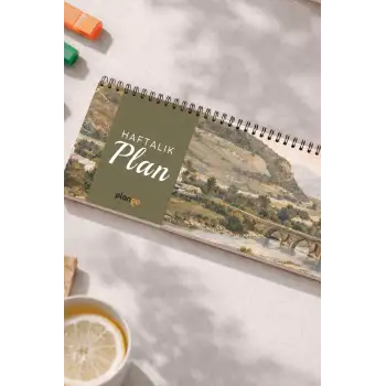 Tarihsiz Spiralli Haftalık Masaüstü Planlayıcı - SAKARYA - 10x30 cm Plango