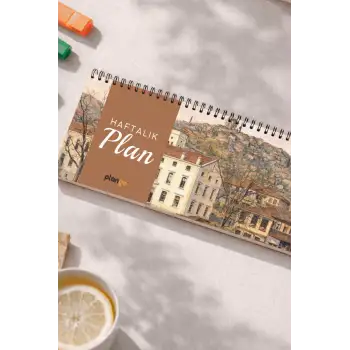 Tarihsiz Spiralli Haftalık Masaüstü Planlayıcı - KOCAELİ - 10x30 cm Plango