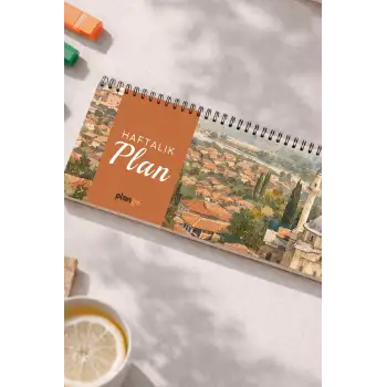 Tarihsiz Spiralli Haftalık Masaüstü Planlayıcı - BURSA - 10x30 cm Plango