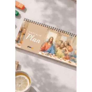 Tarihsiz Spiralli Haftalık Masaüstü Planlayıcı - SON AKŞAM YEMEĞİ - 10x30 cm Plango