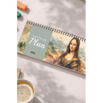 Tarihsiz Spiralli Haftalık Masaüstü Planlayıcı - MONA LİSA - 10x30 cm Plango