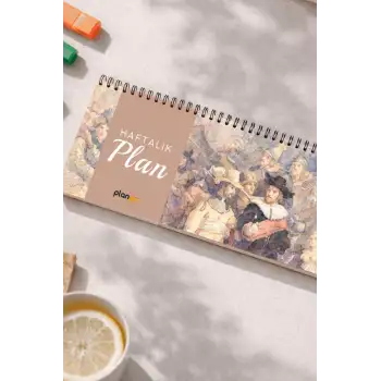 Tarihsiz Spiralli Haftalık Masaüstü Planlayıcı - GECE DEVRİYESİ  - 10x30 cm Plango