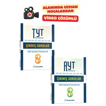 TYT - AYT Tıpkı Basım Çıkmış Sorular Son 8 Yıl - Video Çözümlü (2018 - 2025) Okuyandan Kitap