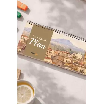 Tarihsiz Spiralli Haftalık Masaüstü Planlayıcı - ADANA - 10x30 cm Plango