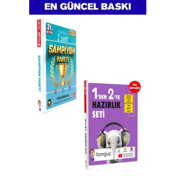 1den 2ye Hazırlık Seti + 2. Sınıf Şampiyon Paket FULL SET - Tonguç Yayınları