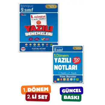 9. Sınıf Yazılı Notları ve Denemeleri 1. DÖNEM  - Tonguç Yayınları