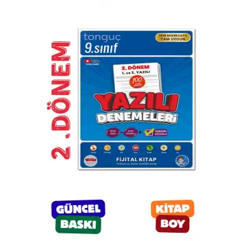9. Sınıf Yazılı Denemeleri 2. DÖNEM 1 ve 2. Yazılı - Tonguç Yayınları
