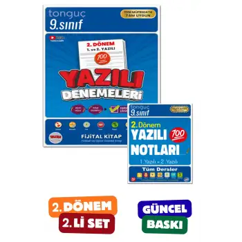 9. Sınıf Yazılı Notları ve Denemeleri 2. DÖNEM - Tonguç Yayınları
