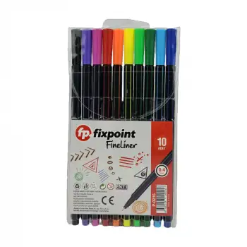 Fixpoint Fineliner 10lu Set  - Renkli Keçeli Kalem Seti