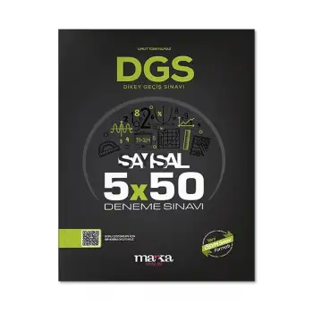 DGS Sayısal 5x50 Deneme Sınavı Tamamı PDF Çözümlü Açıklanan Yeni Müfredat Marka Yayınları