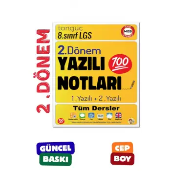 8. Sınıf Yazılı Notları 2. Dönem 1 ve 2. Yazılı - Tonguç Yayınları