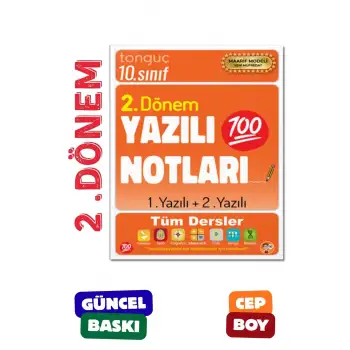 10. Sınıf Yazılı Notları 2. Dönem 1 ve 2. Yazılı - Tonguç Yayınları