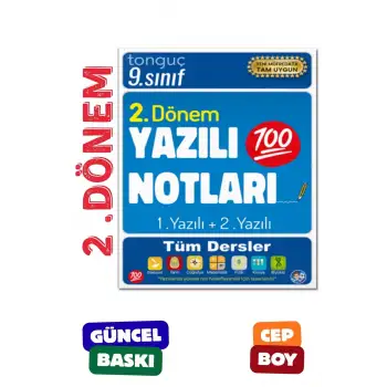 9. Sınıf Yazılı Notları 2. Dönem 1 ve 2. Yazılı - Tonguç Yayınları