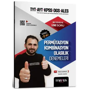 TYT AYT KPSS DGS ALES Permütasyon Kombinasyon Olasılık Denemeleri - Marka Yayınları