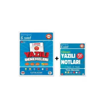 6. Sınıf 1. DÖNEM Yazılı Denemeleri + Yazılı Notları 2li Kitap  - Tonguç Yayınları