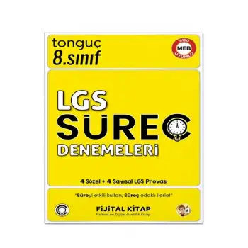 8. Sınıf LGS Süreç Denemeleri 4 Sözel 4 Sayısal Deneme - Tonguç Yayınları
