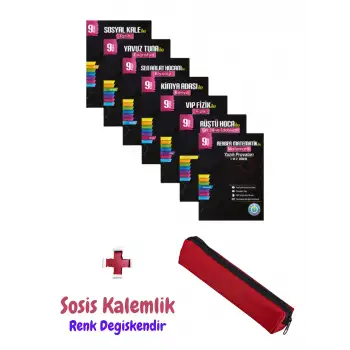 9. Sınıf Yazılı Provaları Seti - 7 Kitap 1 ve 2. Dönem + Sosis Kalem Kutusu