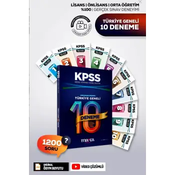 KPSS 2026 Genel Kültür Genel Yetenek Türkiye Geneli 10 Deneme | Video Çözümlü | Marka Yayınları