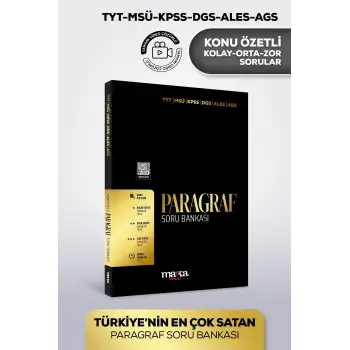 TYT KPSS DGS ALES AGS Paragraf Konu Özetli Soru Bankası | Tamamı Video Çözümlü
