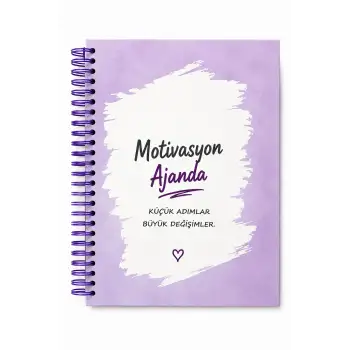 Motivasyon Ajandam MOR - Pastel Seri - Stickerlı - Tarihsiz - 160 Sayfa - Sert Kapak