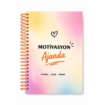 Motivasyon Ajandam RENKLİ - Pastel Seri - Stickerlı - Tarihsiz - 160 Sayfa - Sert Kapak
