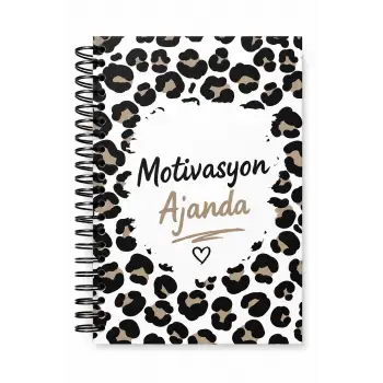 Motivasyon Ajandam SİYAH KAHVE - Pastel Seri - Stickerlı - Tarihsiz - 160 Sayfa - Sert Kapak