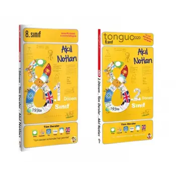 8.1 ve 8.2 Akıl Notları Cep Boy 8. Sınıf Ders Notları - Tonguç Yayınları