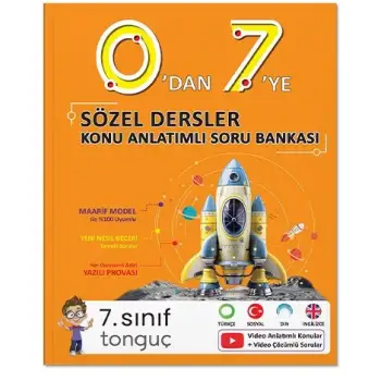 0dan 7ye SÖZEL Konu Anlatımlı Soru Bankası - Tonguç Yayınları