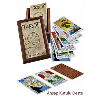 Tarot 78 Kart ve Kitap (Ahşap Kutulu) - Delta Kültür Yayınevi