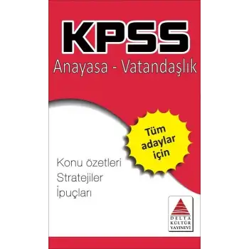 KPSS Anayasa Vatandaşlık Strateji Kartları - Delta Kültür Yayınevi