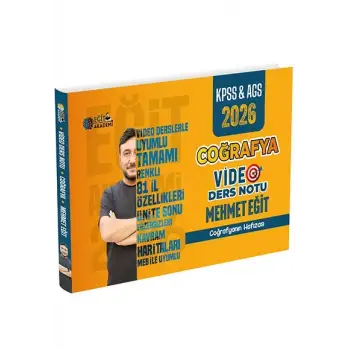 MEB AGS KPSS Coğrafya Video Ders Notları - Eğit Akademi