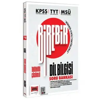 KPSS TYT MSÜ Birebir Tamamı Çözümlü Dil Bilgisi Soru Bankası Yargı Yayınları