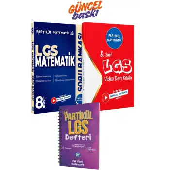 8. Sınıf Partikül Matematik Video Ders Kitabı + Soru Bankası + LGS Planlama Defteri
