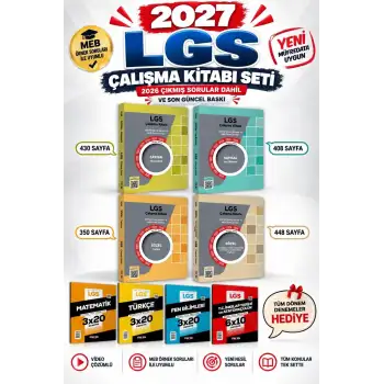 8. Sınıf LGS Çıkmış Sorular ve MEB Örnek Soruları Çalışma Kitabı ve 4 Branş Deneme - Marka Yayınları