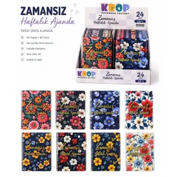 Zamansız Ajanda Terzi Dikiş Yaldız Baskılı - 17x24 Ajanda Boy (1 ADET FİYATIDIR)