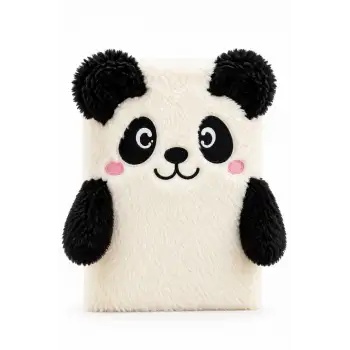14x20 Peluş Hayvan Defter Serisi - PANDA (Çizgili - 80 Yaprak)