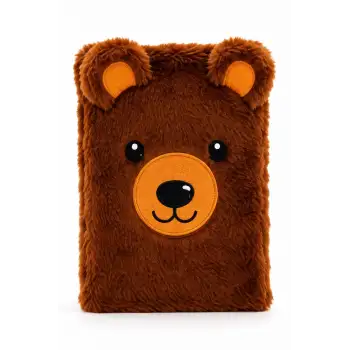 14x20 Peluş Hayvan Defter Serisi - BEAR BROWN (Çizgili - 80 Yaprak)