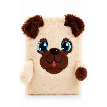 14x20 Peluş Hayvan Defter Serisi - DOG PLUSH  (Çizgili - 80 Yaprak)