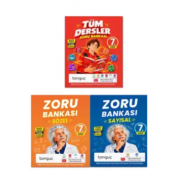7. Sınıf Tüm Dersler Soru Bankası Seti 3 Kitap - MAARİF MODEL  Tonguç Yayınları
