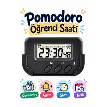 Kenko KK-613D Kronometre - Pomodoro Öğrenci Saati - Kronometreli Ders Çalışma Saati