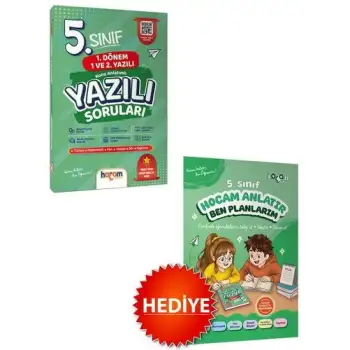 5. Sınıf Konu Anlatımlı Yazılı Soruları Tamamı Video Çözümlü + Hediye Planlama Kitapçığı