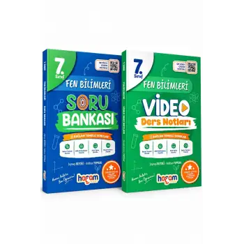 7.Sınıf FEN BİLİMLERİ Video Ders Notları + Soru Bankası MAARİF MODEL - Hocam Anlatır Yayınları