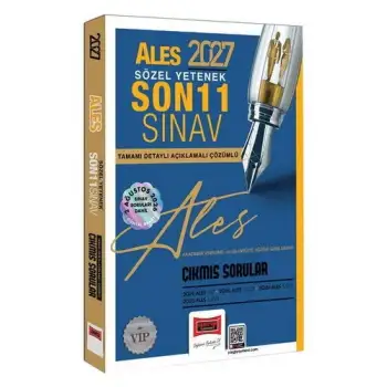 2027 ALES Sözel Yetenek Son 11 Sınav Tamamı Çözümlü Çıkmış Sorular - Yargı Yayınları