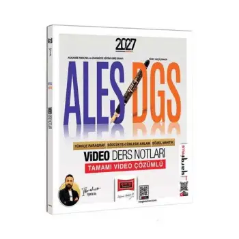 2027 ALES DGS Türkçe Paragraf - Sözcükte Anlam Sözel Mantık Video Ders Notları - Yargı Yayınları